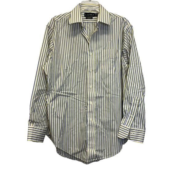 Lauren Ralph Lauren Men’s Striped Non-Iron Dress Shirt - Size 16 32/33 - Picture 1 of 9